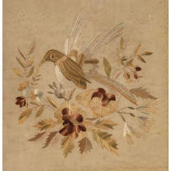 0642 Hummingbird. Embroidery. 19th century Di