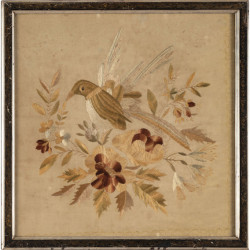 0642 Hummingbird. Embroidery. 19th century Di