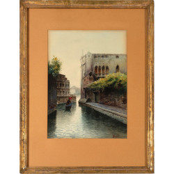 0694 CANAL IN VENICE. Watercolor