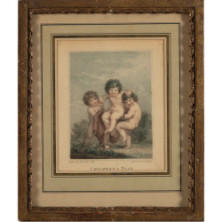 0226 CHILDREN AT PLAY. Lithograph.