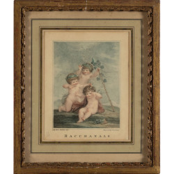 0227 BACCHANALS. Lithograph. By Lad